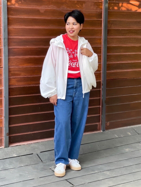 Широкі джинси UNIQLO 1159855119 (Синій M)