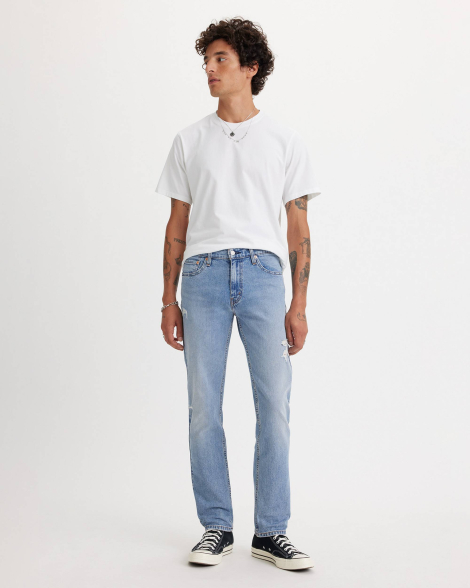 Мужские джинсы 511 Slim Levi's с рваными деталями 1159855203 (Синий W33 L30)
