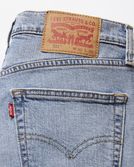 Мужские джинсы 511 Slim Levi's с рваными деталями 1159855203 (Синий W33 L30)
