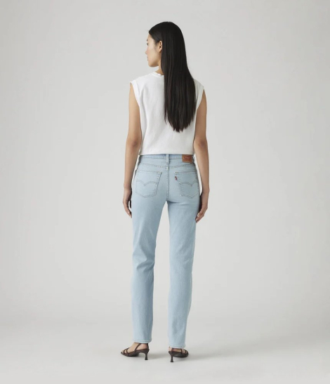 Женские джинсы Levi's 724 High-Rise Slim Straight с высокой посадкой 1159855207 (Голубой W31 L32)