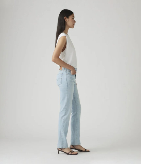 Женские джинсы Levi's 724 High-Rise Slim Straight с высокой посадкой 1159855207 (Голубой W31 L32)