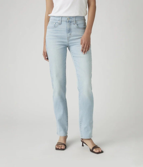 Женские джинсы Levi's 724 High-Rise Slim Straight с высокой посадкой 1159855207 (Голубой W31 L32)