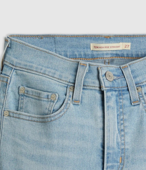 Женские джинсы Levi's 724 High-Rise Slim Straight с высокой посадкой 1159855207 (Голубой W31 L32)