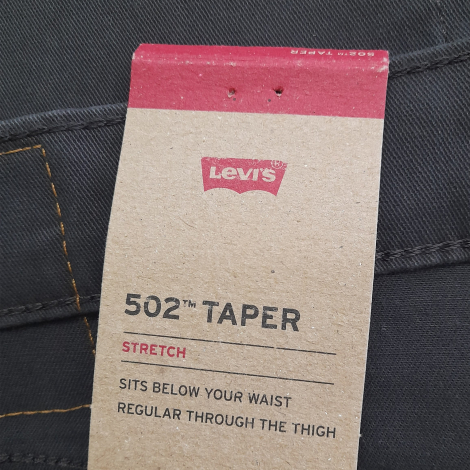 Мужские джинсы Levi's 502™ Taper Fit штаны 1159855284 (Серый 38W 30L)