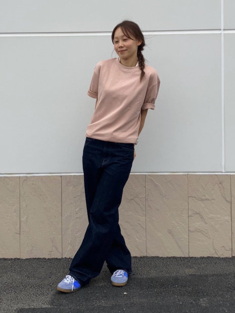 Женские прямые джинсы Uniqlo 1159855811 (Синий 27)