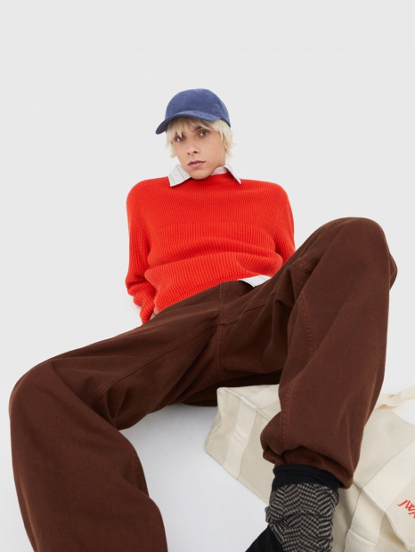 Мужские прямые джинсы JW ANDERSON and UNIQLO 1159855958 (Коричневый 40)