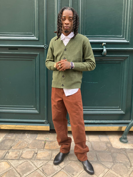 Мужские прямые джинсы JW ANDERSON and UNIQLO 1159855958 (Коричневый 40)