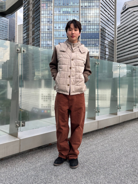 Мужские прямые джинсы JW ANDERSON and UNIQLO 1159855958 (Коричневый 40)