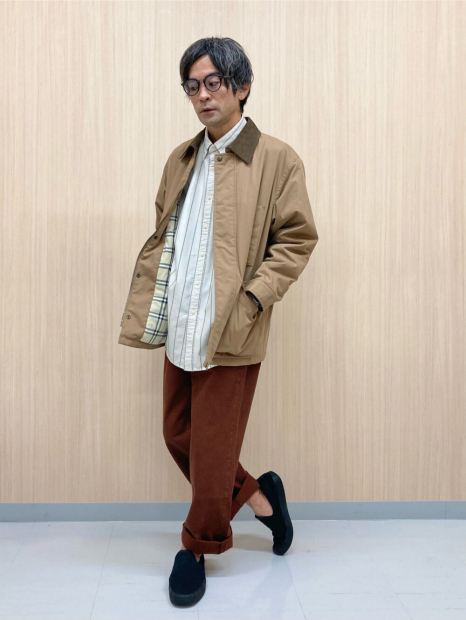 Мужские прямые джинсы JW ANDERSON and UNIQLO 1159855958 (Коричневый 40)