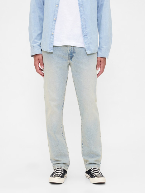 Мужские прямые джинсы GAP 1159856612 (Голубой 31W 30L)