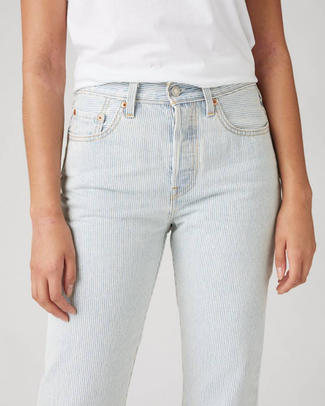 Жіночі джинси 501 Levi's в смужку 1159856745 (Блакитний W25 L30)