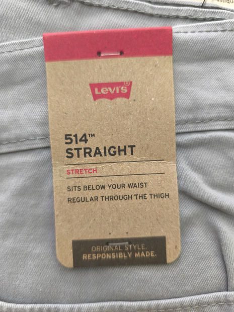 Мужские джинсы Levi's 514 Straight Fit 1159857133 (Серый 38W 32L)