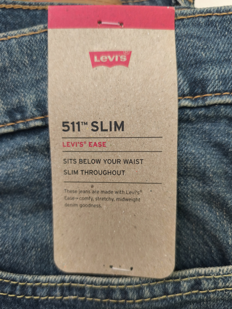 Мужские джинсы 511 Slim Levi's 1159857186 (Синий W34 L32)