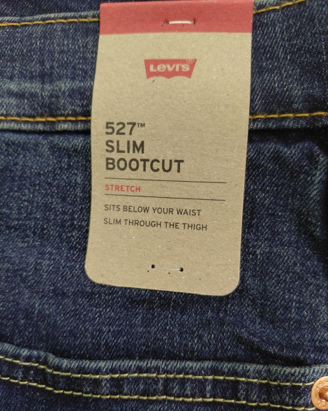 Мужские джинсы Levi's 527 Slim Bootcut 1159857461 (Синий 40W 32L)