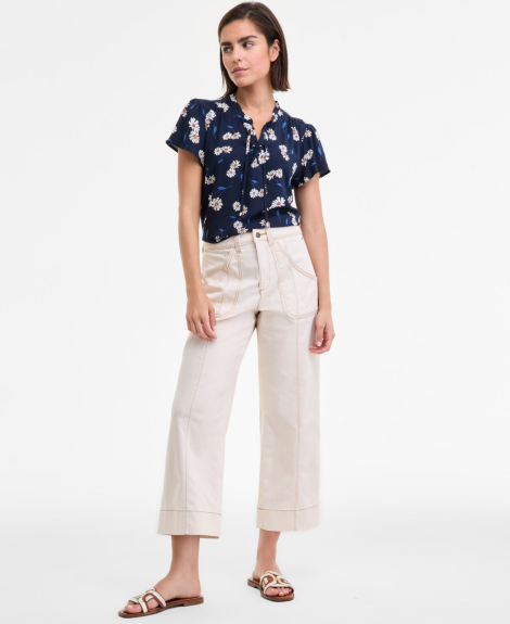 Укороченные женские джинсы Tommy Hilfiger 1159857912 (Молочный 16)