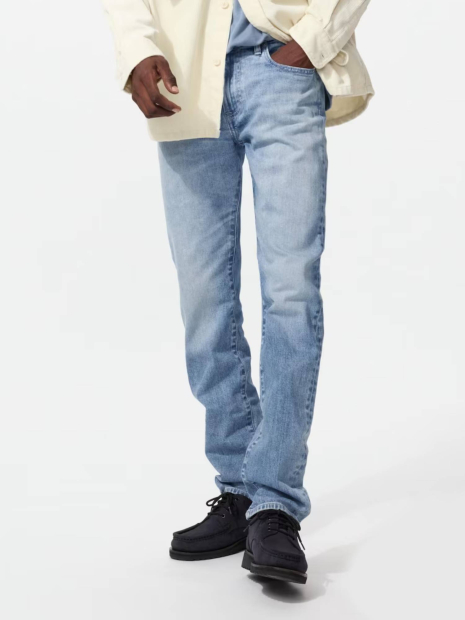 Мужские джинсы UNIQLO узкого кроя 1159858398 (Голубой 40W 32L)