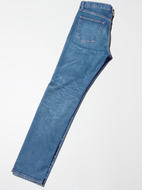 Мужские джинсы UNIQLO узкого кроя 1159858544 (Голубой 34W 32L)