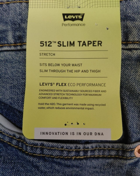 Мужские джинсы 512 Slim Taper Levi's 1159858866 (Синий 32W 34L)