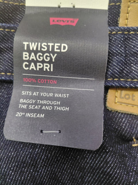 Укорочені джинси Twisted Baggy Levi's капрі 1159858911 (Синій 33)