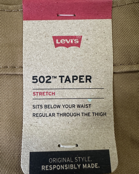Мужские джинсы Levi's 502 Taper 1159859047 (Коричневый 38W 30L)
