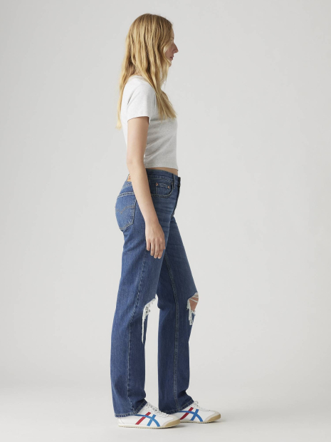 Женские джинсы Low Pro Levi's с рваными деталями 1159860217 (Синий 26)