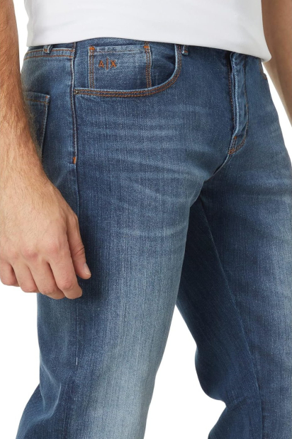 Чоловічі джинси Armani Exchange Smiley Back Pocket Skinny 1159860494 (Синій 40)