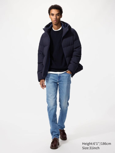 Мужские джинсы UNIQLO узкого кроя 1159860516 (Синий 40W 32L)