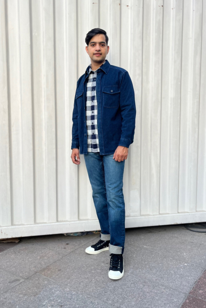 Мужские джинсы UNIQLO 1159861918 (Синий 40W 34L)