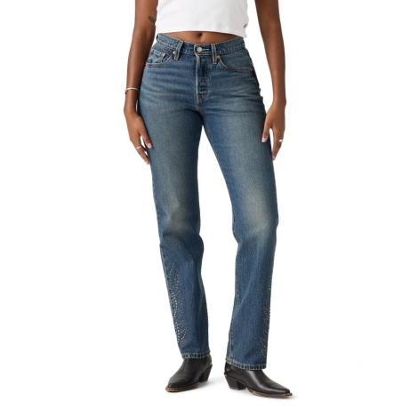 Женские джинсы 501 Levi's с высокой талией 1159862299 (Синий W29 L30)