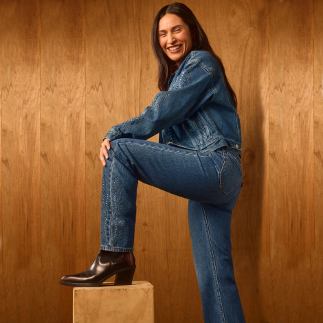 Женские джинсы 501 Levi's с высокой талией 1159862299 (Синий W29 L30)