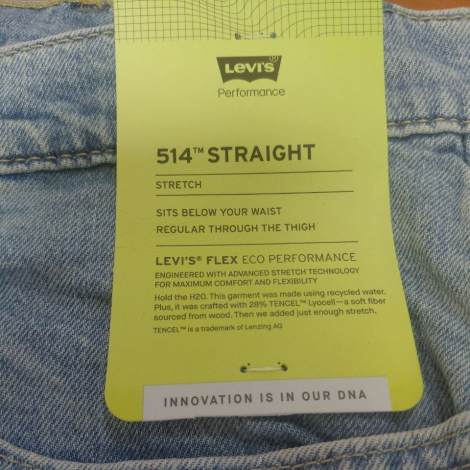 Мужские джинсы Levi's 514 Straight 1159862621 (Голубой 40W 32L)