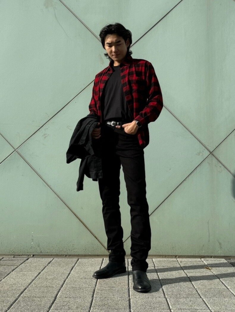 Джинсы из эластичной ткани UNIQLO 1159863634 (Черный 34W 34L)