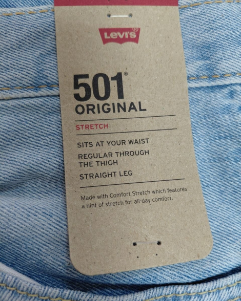 Мужские джинсы Levi's 501 Original 1159864649 (Голубой 38W 30L)