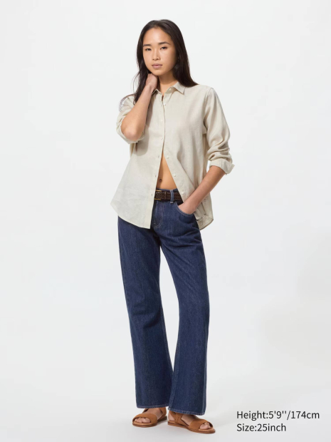 Женские джинсы Uniqlo 1159992367 (Синий 25)