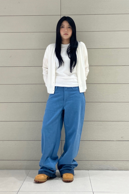 Чоловічі джинси широкі JW ANDERSON UNIQLO 1160013702 (Блакитний 33)