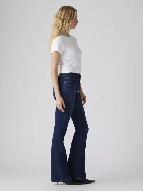 Женские джинсы Levi's 726 с высокой посадкой и расклешенным низом 1160064897 (Синий W28 L32)