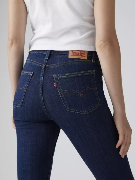 Жіночі джинси Levi's 726 з високою посадкою та розкльошеним низом 1160064897 (Синій W28 L32)