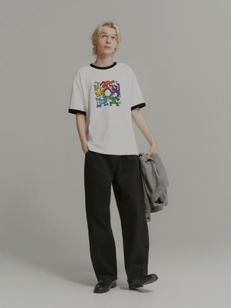 Чоловічі джинси широкі UNIQLO 1160068675 (Чорний 32)