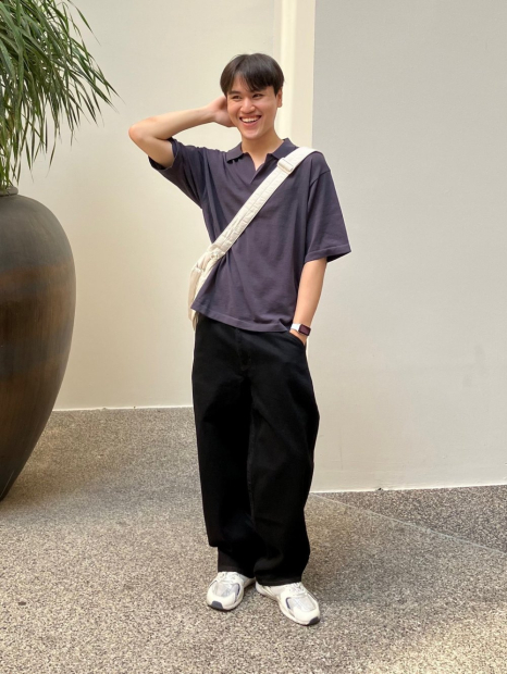 Чоловічі джинси широкі UNIQLO 1160068675 (Чорний 32)