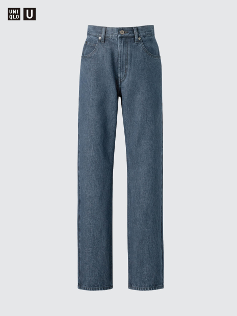 Женские джинсы UNIQLO с высокой посадкой 1160790632 (Синий 27)