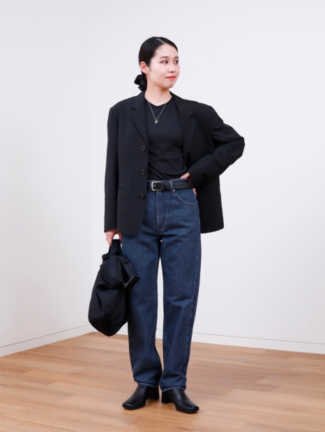 Женские джинсы UNIQLO с высокой посадкой 1160790632 (Синий 27)