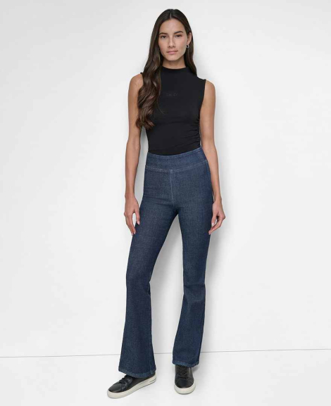 Женские джинсы DKNY с высокой посадкой 1160907195 (Синий S)