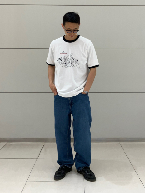 Мужские широкие джинсы UNIQLO 1161240631 (Синий 40)