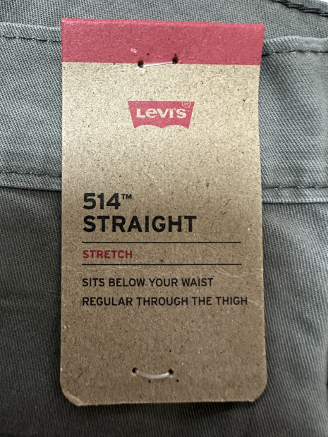 Мужские джинсы Levi's 514 Straight 1161645732 (Серый 32W 34L)