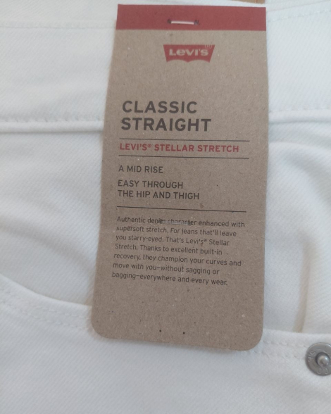 Женские джинсы Classic Straight Levi's 1161799657 (Белый 18)