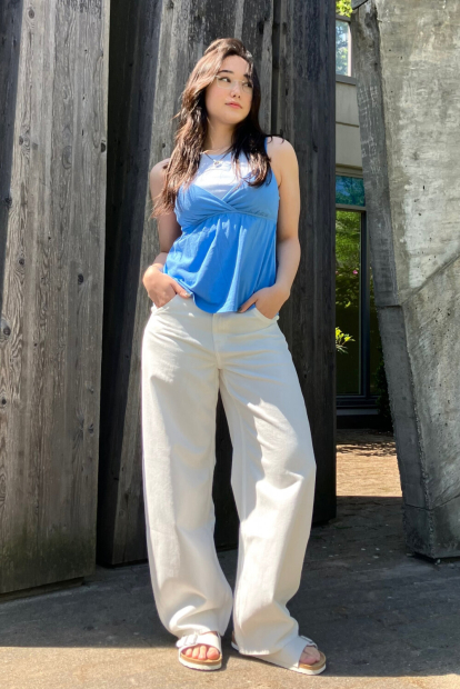 Женские джинсы Barrel UNIQLO 1162248777 (Белый 32)