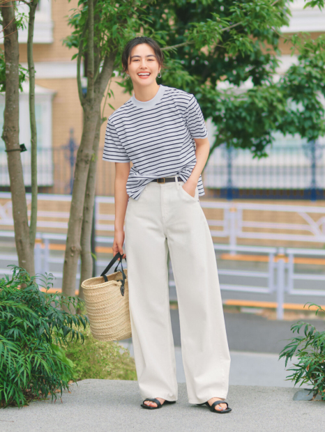 Женские джинсы Barrel UNIQLO 1162248777 (Белый 32)