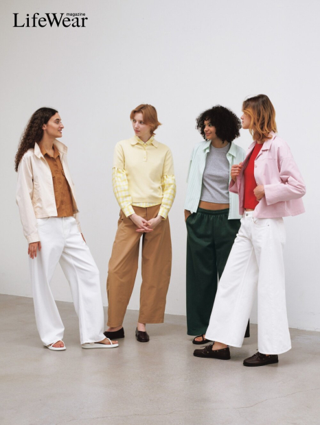 Женские джинсы Barrel UNIQLO 1162248777 (Белый 32)