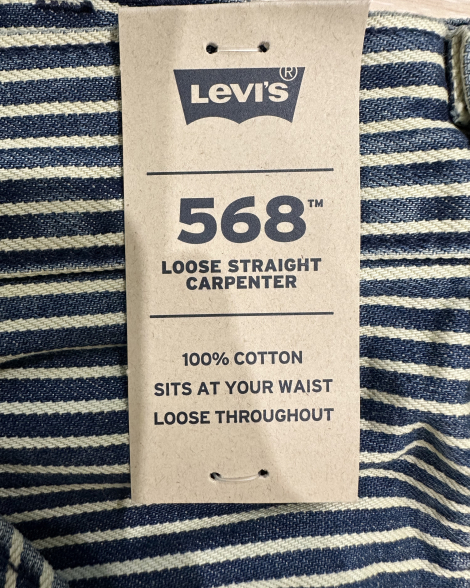 Мужские джинсы Levi's 568 Loose Straight Carpenter 1162559498 (Синий/Бежевый 34W 32L)