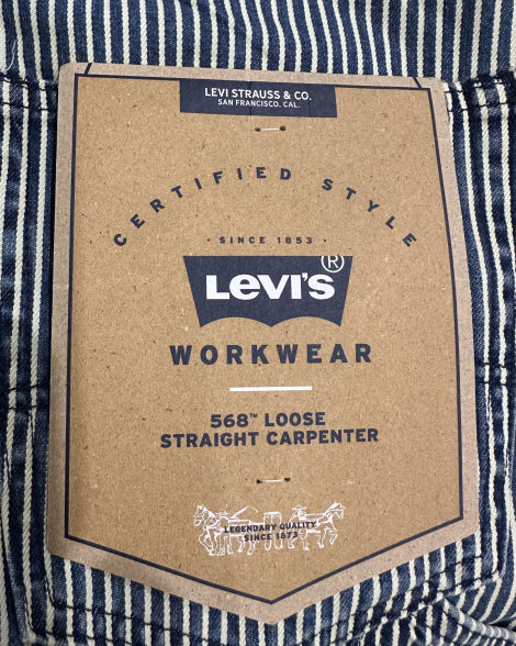 Мужские джинсы Levi's 568 Loose Straight Carpenter 1162559498 (Синий/Бежевый 34W 32L)
